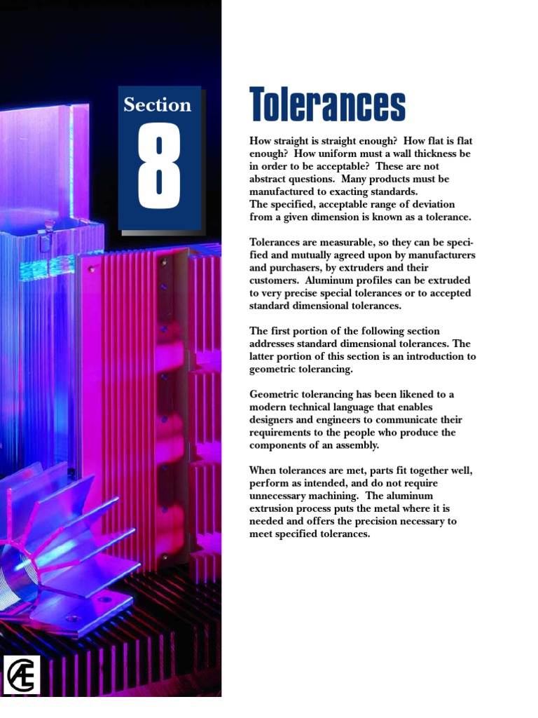 Tolerances Aluminum Extrusions Manual Engineering Tolerance Extrusion