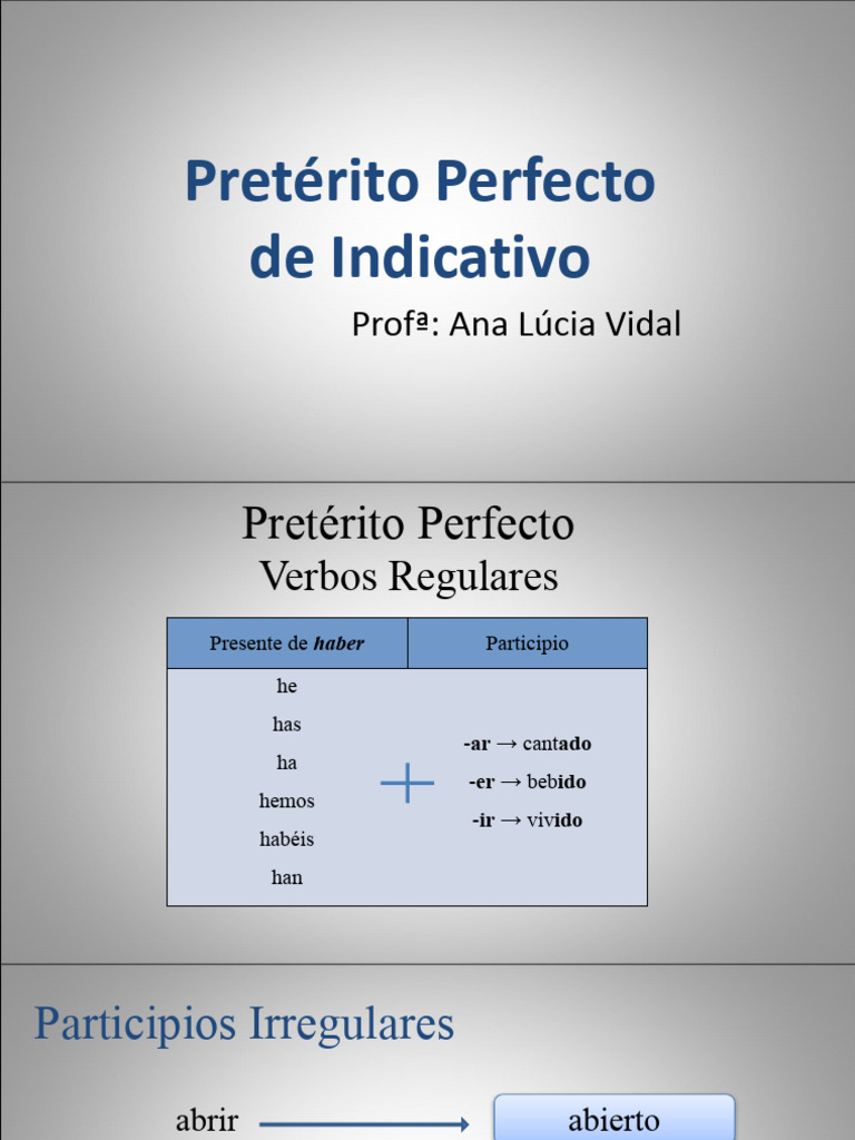 Uso del Pretérito Perfecto | PDF