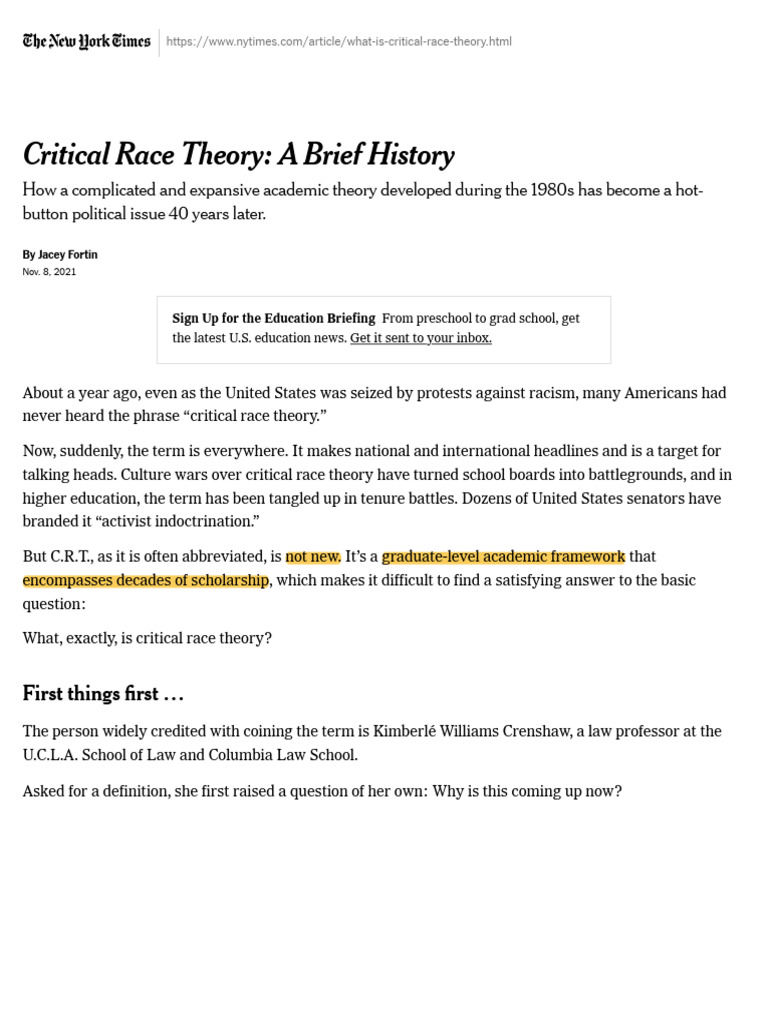 Understanding Critical Race Theory Today | PDF | Critical Race Theory ...