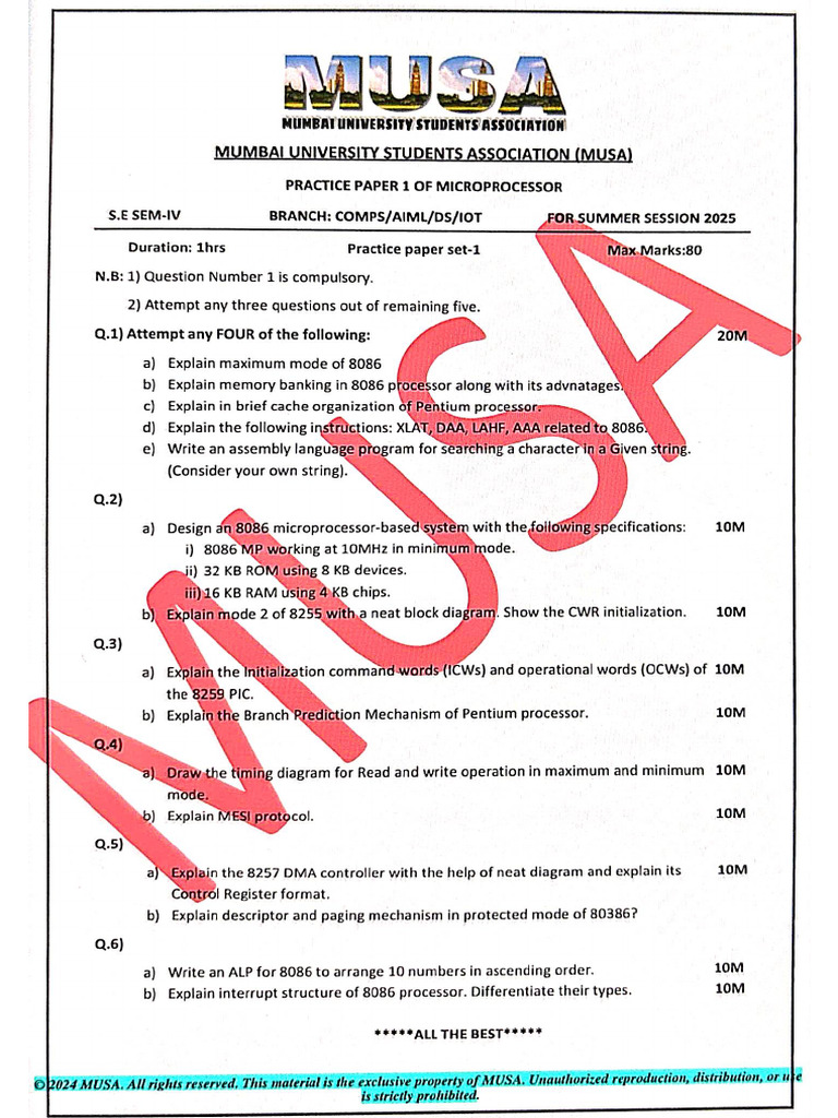 MP Practice Paper | PDF