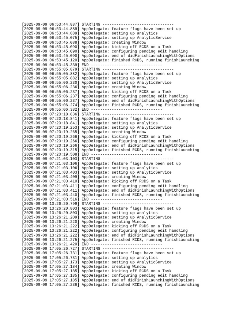 AppDelegate Launch Process Logs | PDF | Software | Microsoft Windows