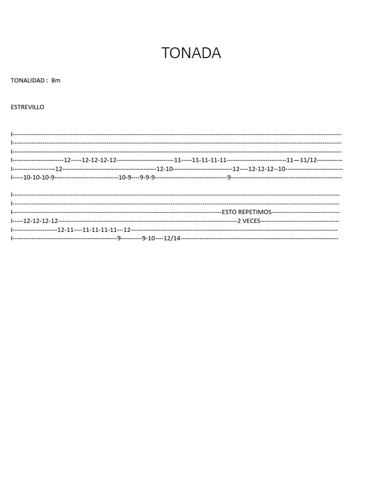 TONADA | PDF