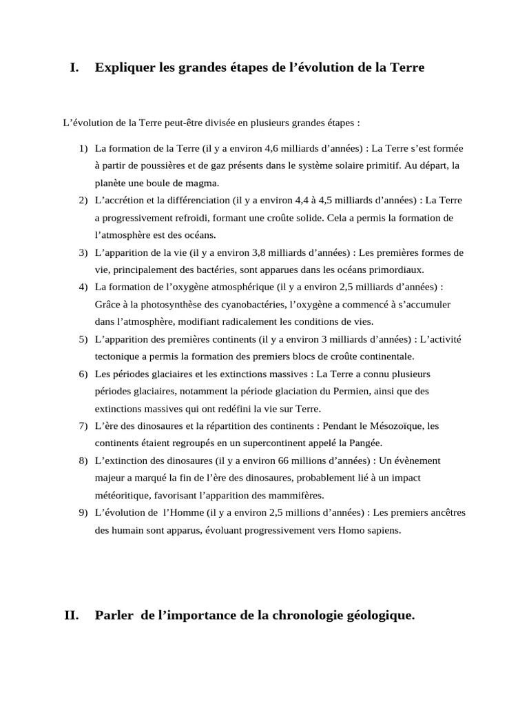Évolution de la Terre et chronologie géologique | PDF | Terre | Géologie