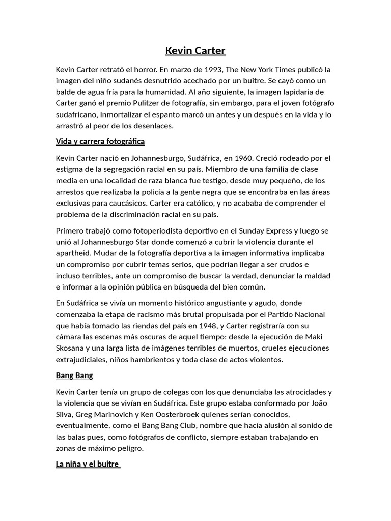 Kevin Carter | PDF