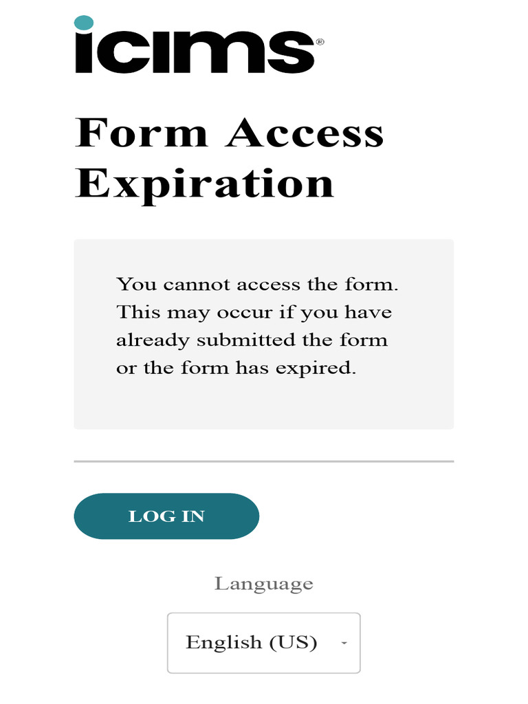 Form Access Expiration Notice | PDF