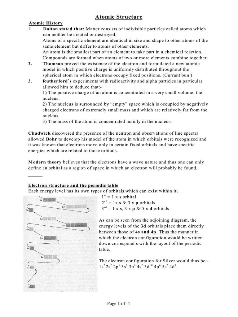 Atomic Structure and Periodic Trends | PDF | Ion | Atoms