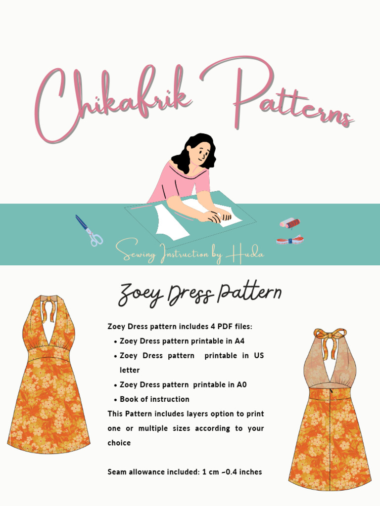 Zoey Dress Sewing Pattern Guide | PDF | Seam (Sewing) | Sewing