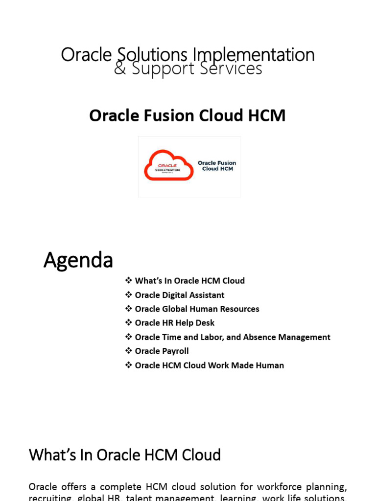 Oracle Solutions Implementation | PDF | Human Resource Management ...