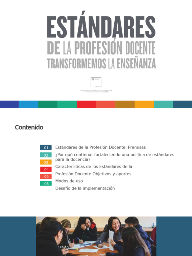 Estándares de la Profesión Docente | PDF | Enseñando | Maestros
