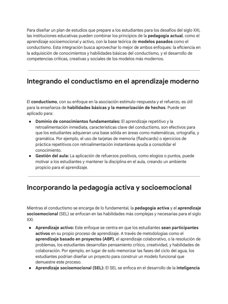 Plan de Estudios para el Siglo XXI | PDF | Plan de estudios | Aprendizaje