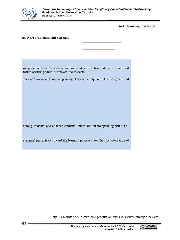 Gamification in Collaborative Speaking Skills | PDF | English As A ...