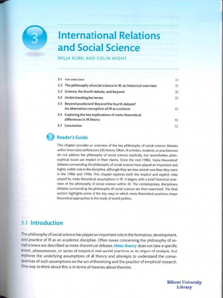 Chapter 3 International Relations and Social Science | PDF | Social ...