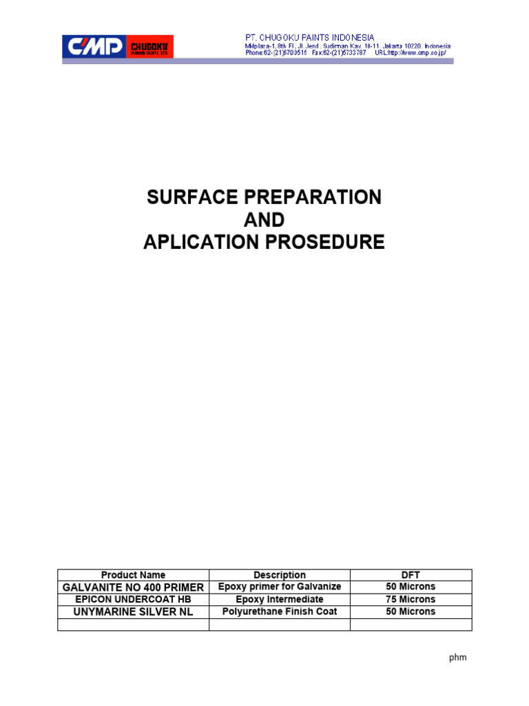 Surface Preparation & Painting Procedure | PDF | Paint | Coating