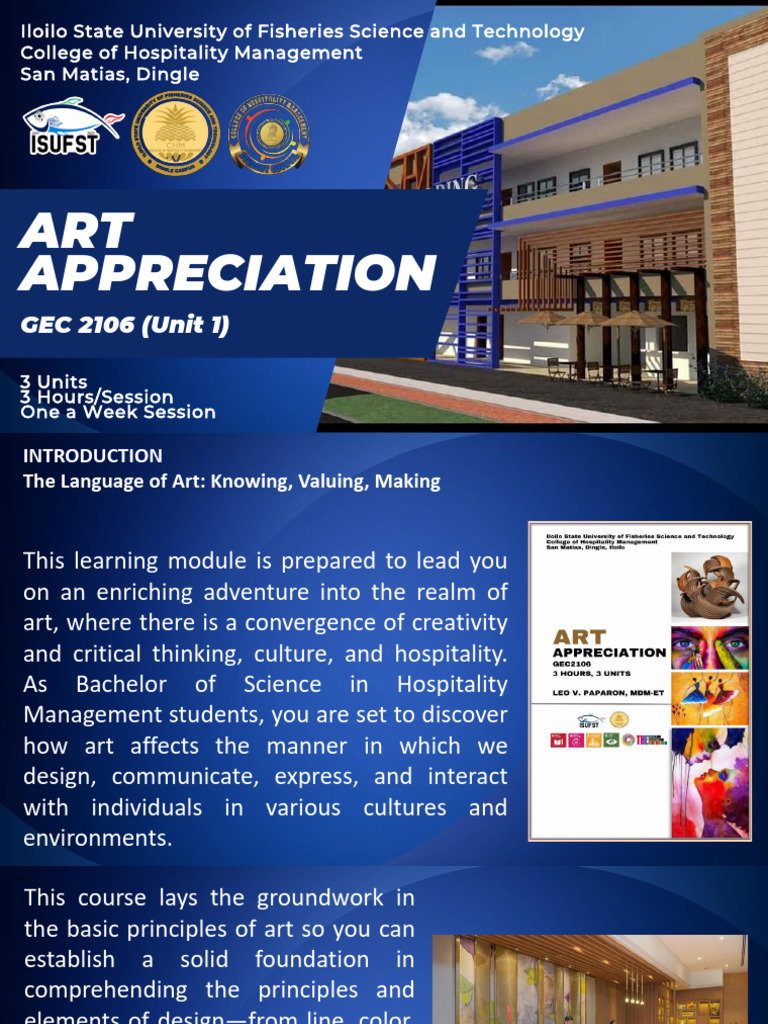 Art Appreciation for Hospitality Students | PDF | Aesthetics | Crafts
