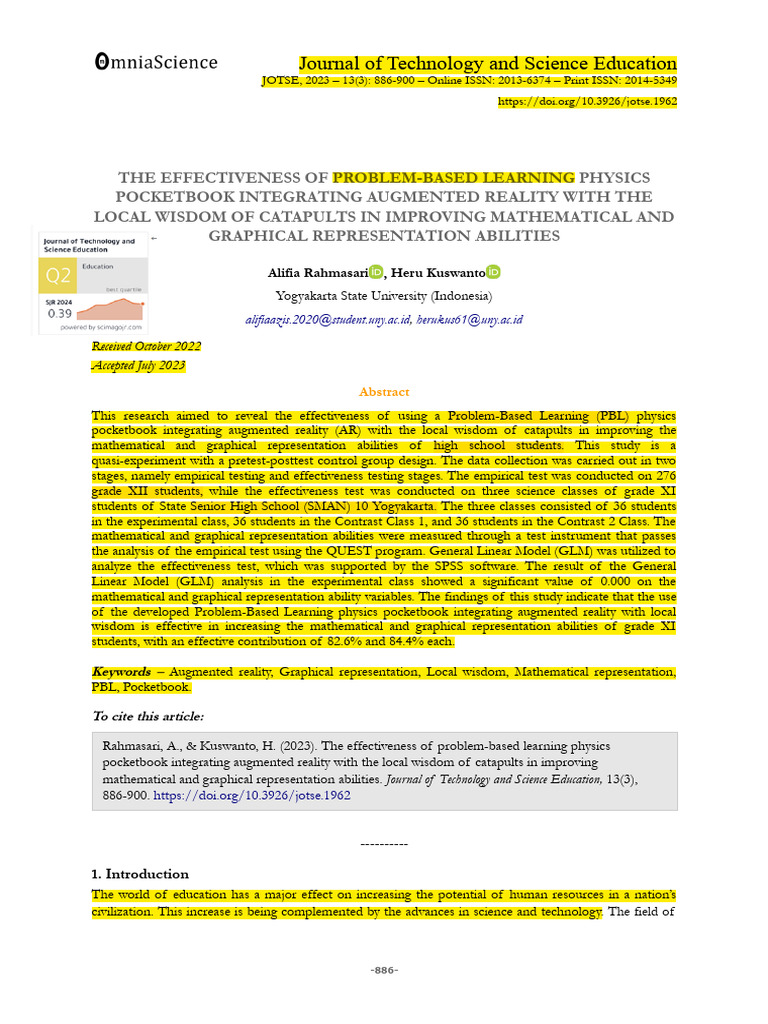 Augmented Reality in Physics Learning | PDF | Elasticity (Physics) | Force