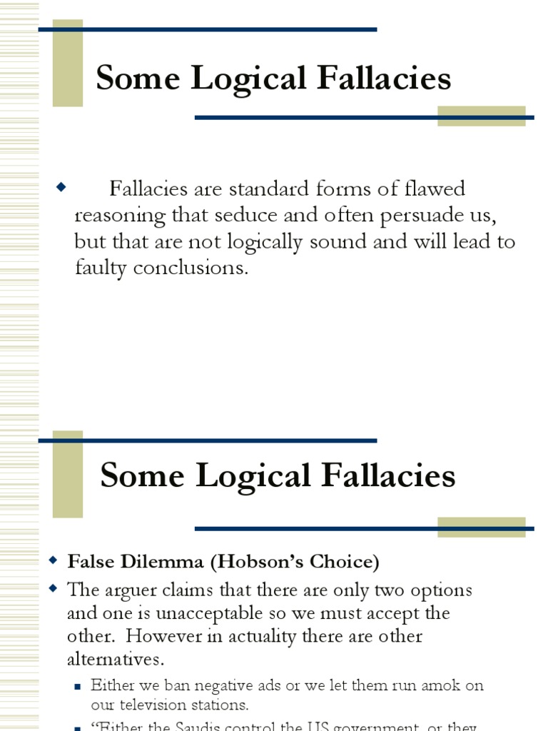 Logical Fallacies | PDF | Fallacy | Argument