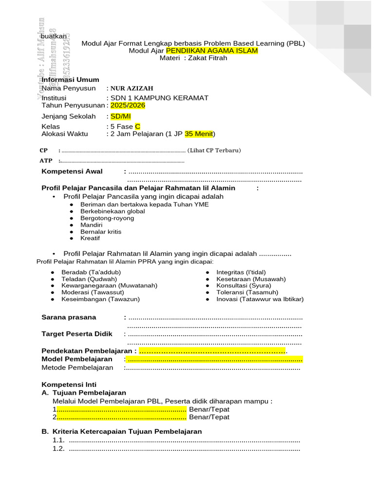 1 Modul PBL (1) | PDF