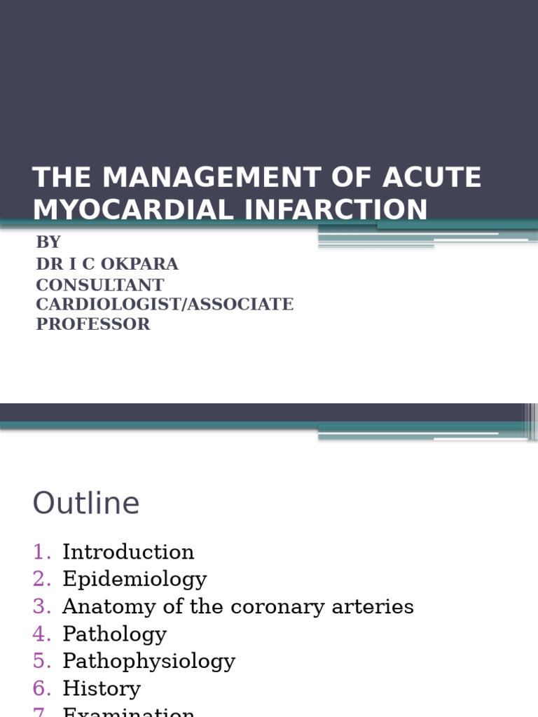 Acute Myocardial Infarction Management Guide | PDF | Myocardial ...
