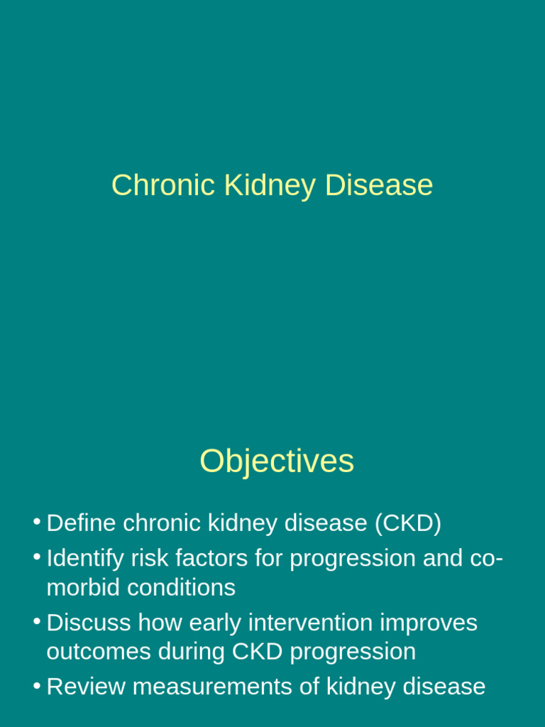 Chronic Kidney Disease MAIN | PDF | Chronic Kidney Disease | Chronic ...