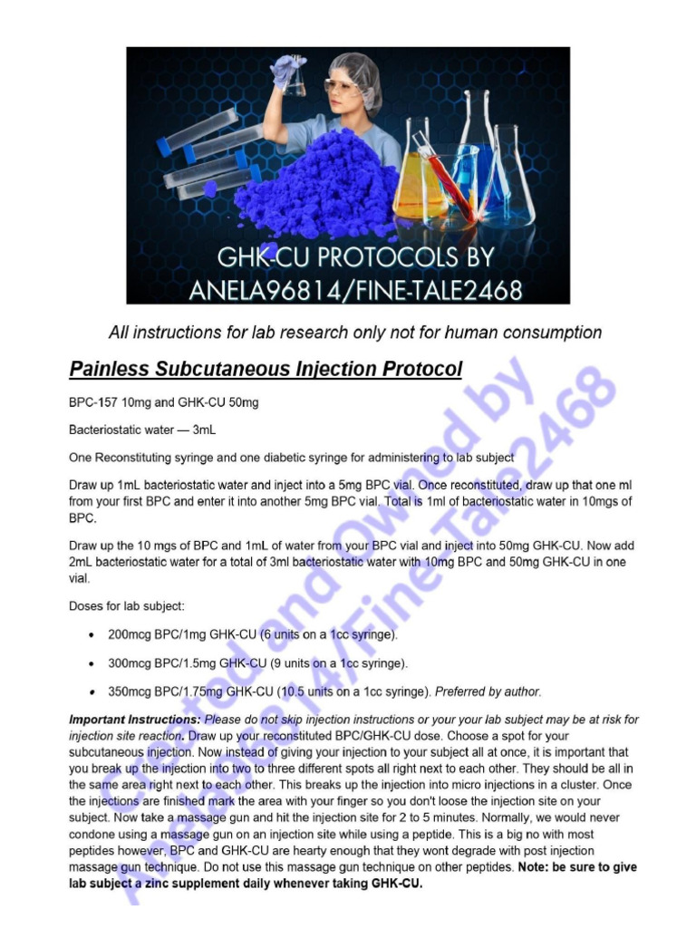 Anela Protocol: GHK-CU and Zinc Guide | PDF | Zinc