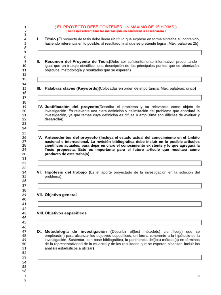 Guía para Elaborar un Proyecto de Tesis | PDF