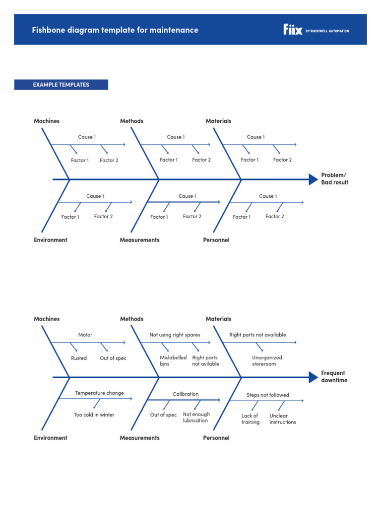Maintenance Fishbone Diagram Template | PDF | Mechanical Engineering