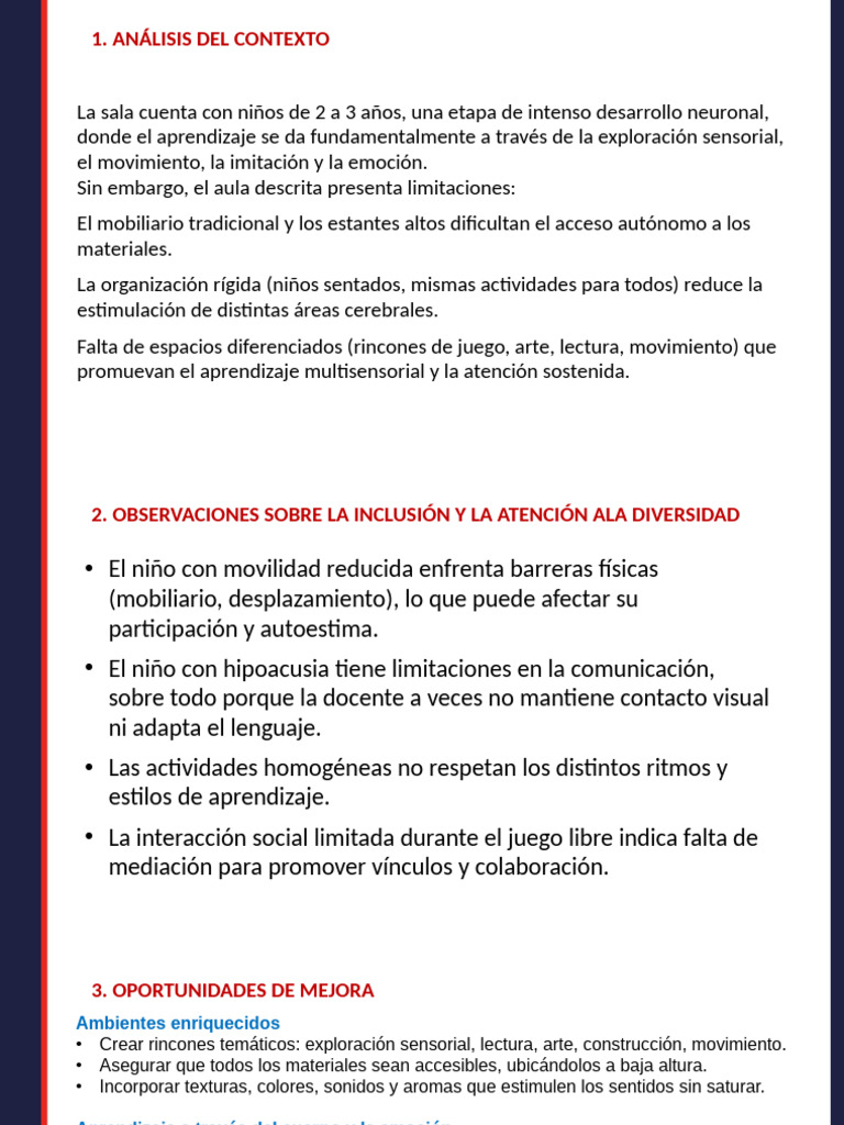 Aula Inclusiva para Niños Pequeños | PDF | Aprendizaje | Las emociones