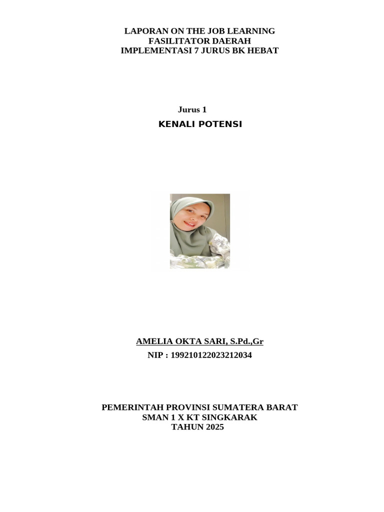 Laporan OJL: Kenali Potensi Siswa | PDF
