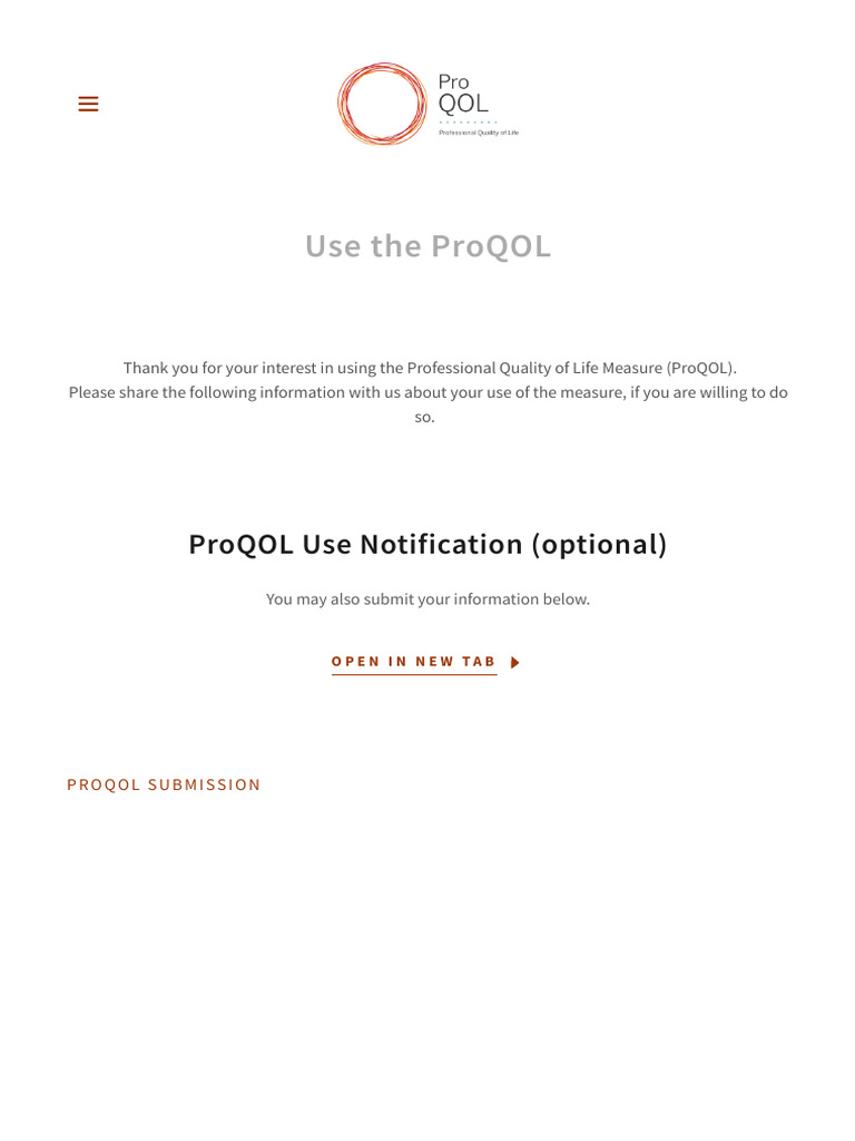 ProQOL Use Submission Form | PDF | Http Cookie | Linguistics