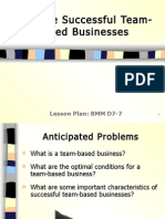 Evaluate TeamBased Business Success