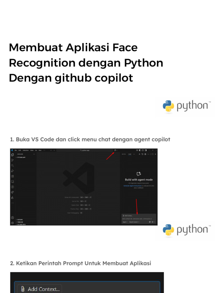 Membuat Aplikasi Face Recognition Dengan Python Dengan Github Copilot | PDF
