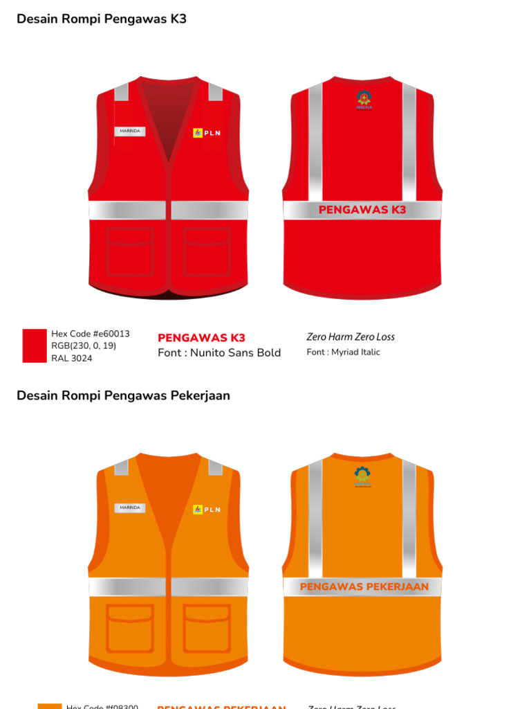 Desain Rompi K3 dan Pengawas Pekerjaan | PDF