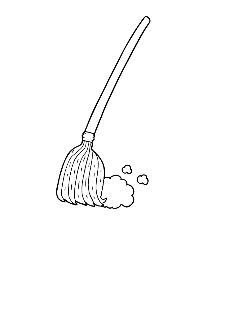 Cleaning Tools Coloring Worksheet | PDF