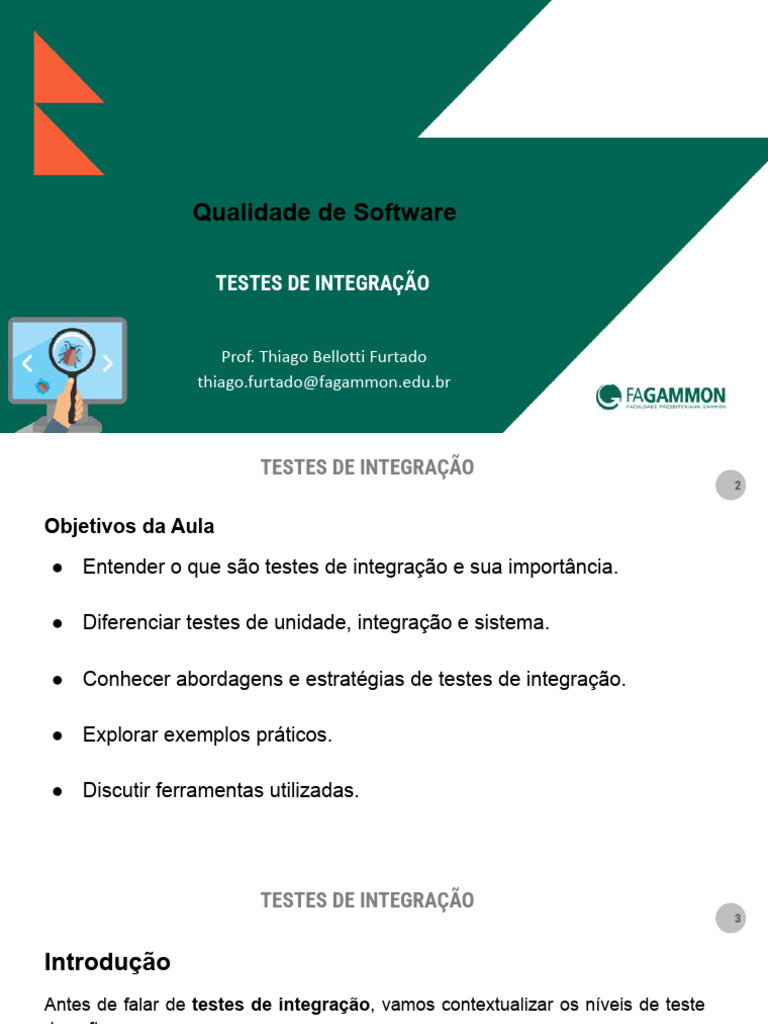 Testes de Integração em Qualidade de Software | PDF | Testes de ...