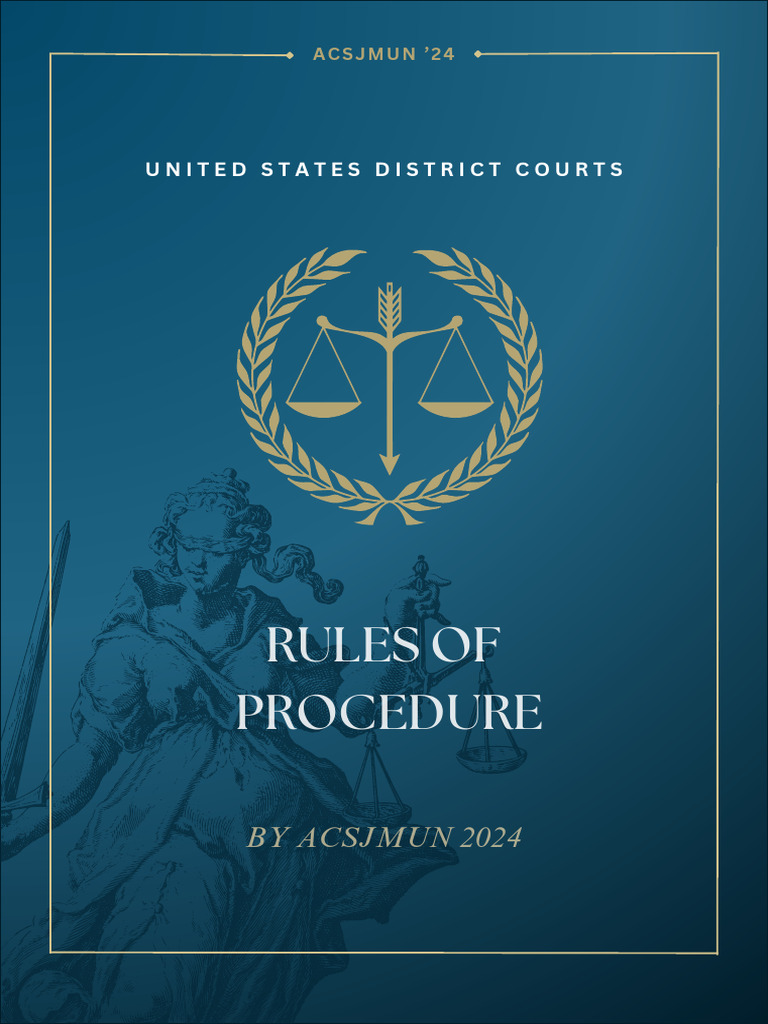 ACSJMUN 2024 U.S. District Court Rules | PDF | Witness | Trials