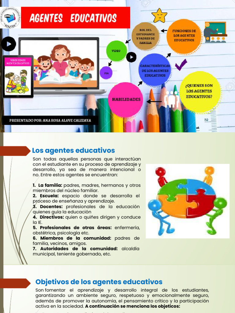 Agentes Educativos: Roles y Funciones | PDF | Enseñando | Aprendizaje