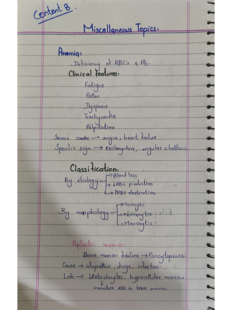 Miscellaneous Topics (Content 8) Pathology | PDF