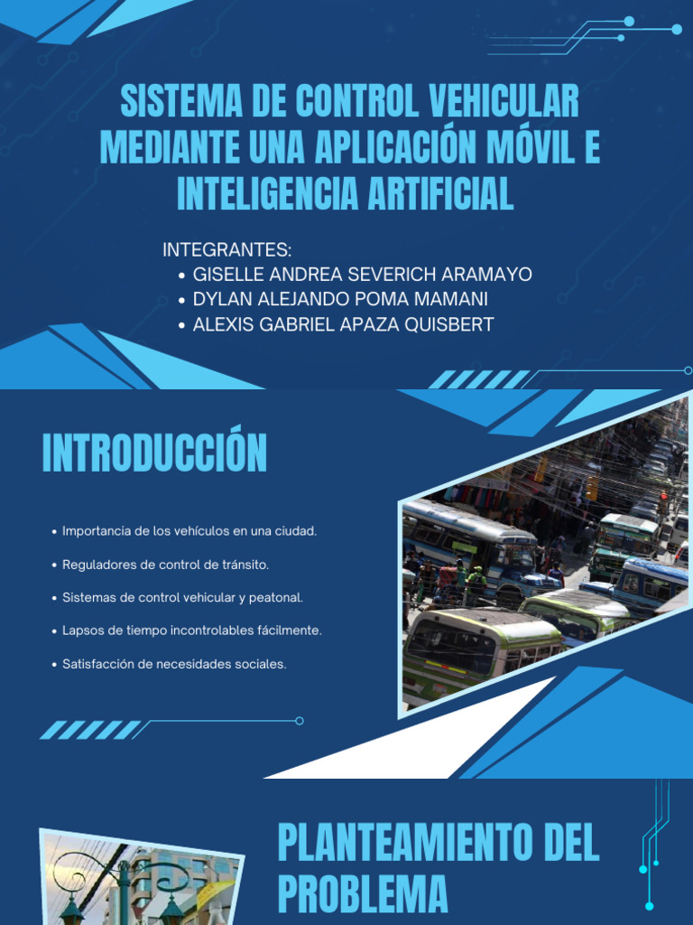 Control Vehicular con IA y App Móvil | PDF | Aplicación movil | Scrum ...