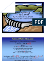 TR-55 vs MRM Hydrology Methods