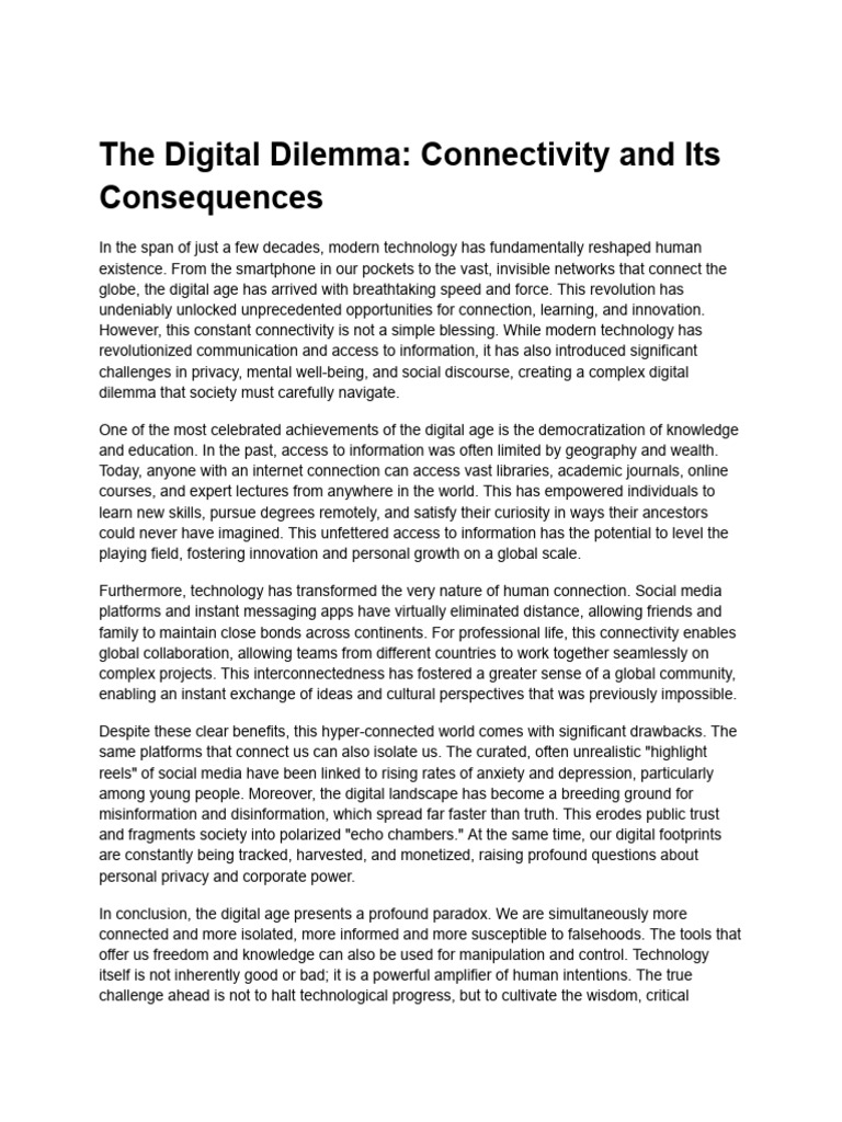 Navigating the Digital Dilemma | PDF | Human Communication | Communication