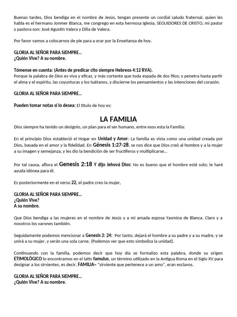 La Importancia de la Familia en Dios | PDF | Familia | Cristo (título)