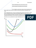 Distinguish Between Diminishing Returns and Economies of Scale