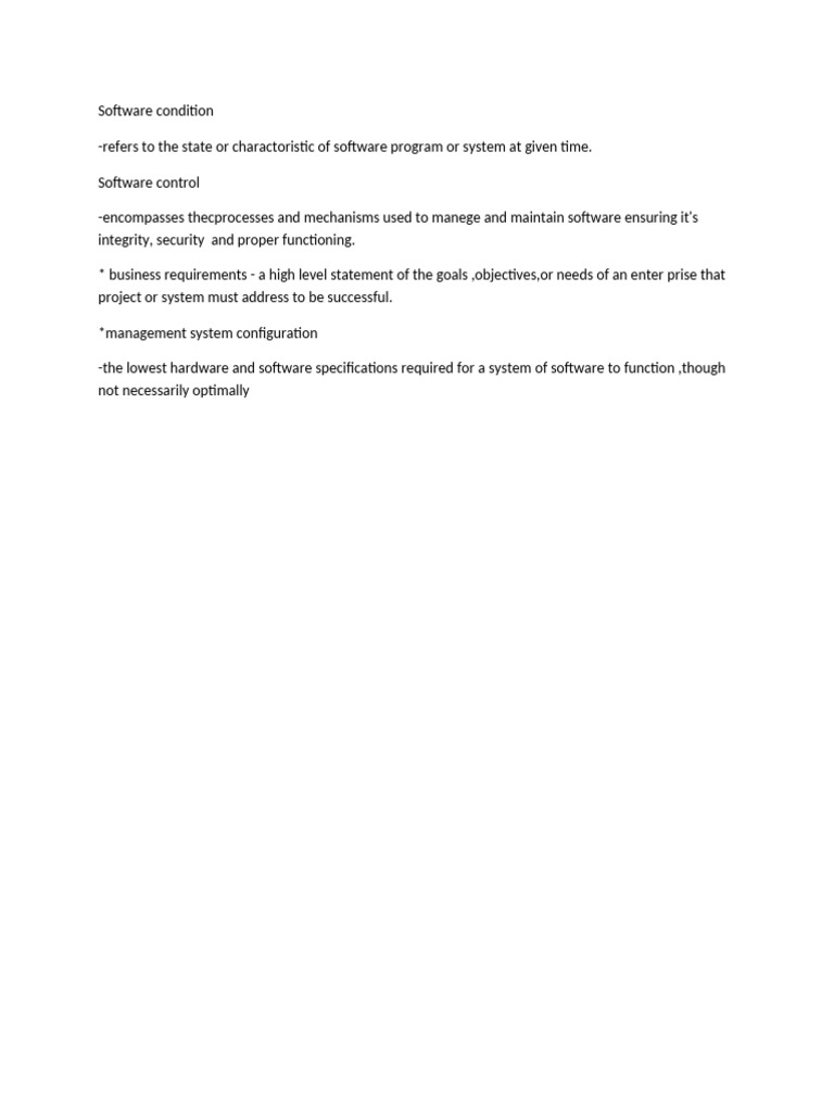 Software Condit | PDF