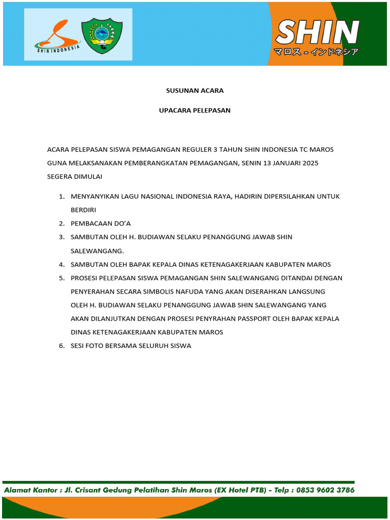 Acara Pelepasan | PDF