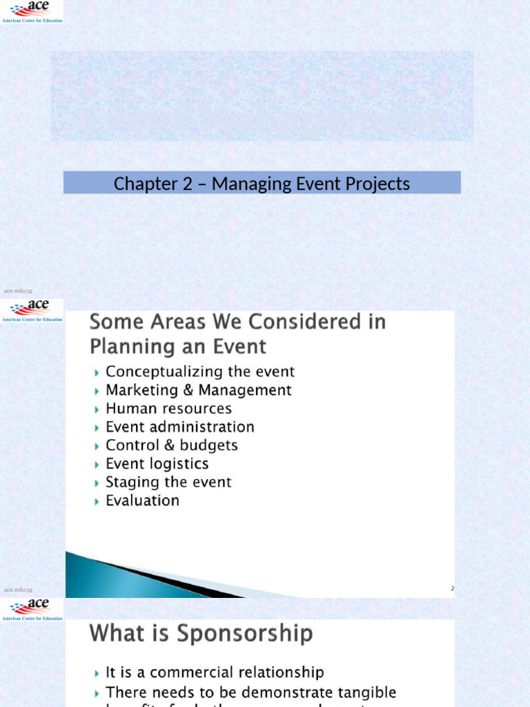 EM CH 02 - Managing Event Projects | PDF