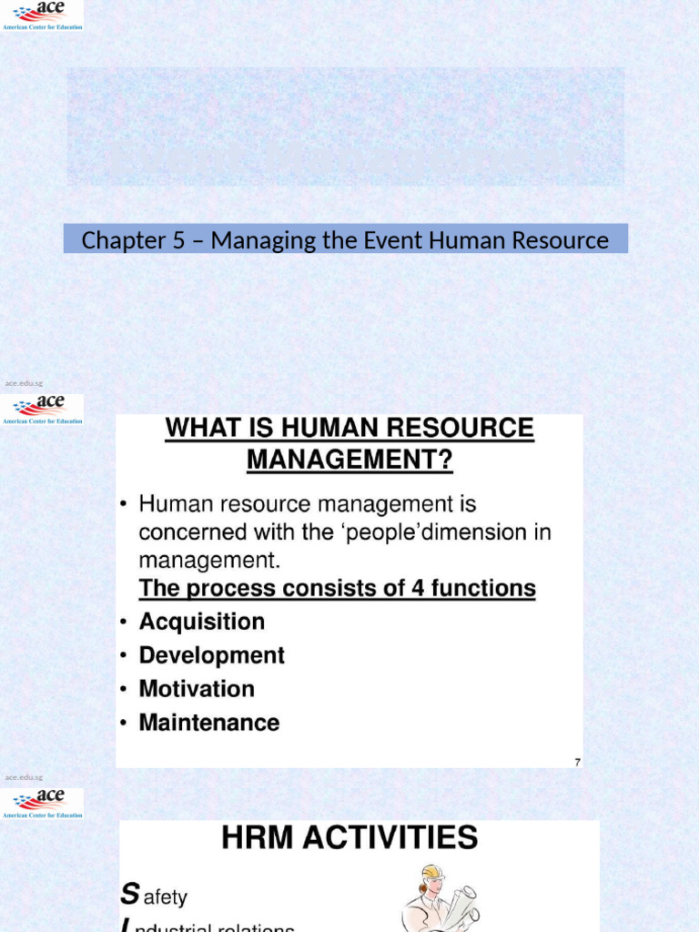 EM CH 05 - Managing The Event Human Resource | PDF