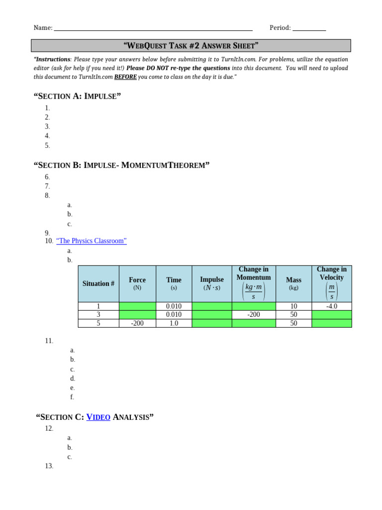 Webquest Task 2 Answers | PDF