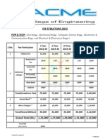 Acme Fee Structure 2012