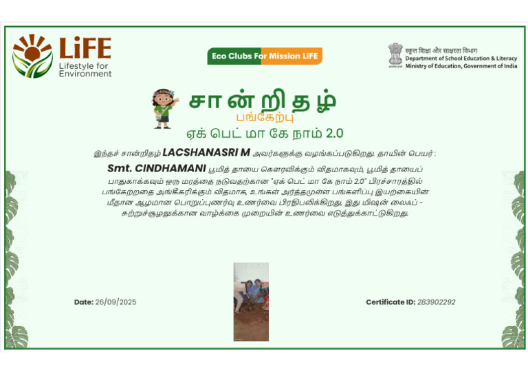 EcoClubs Certificate 283902292 | PDF