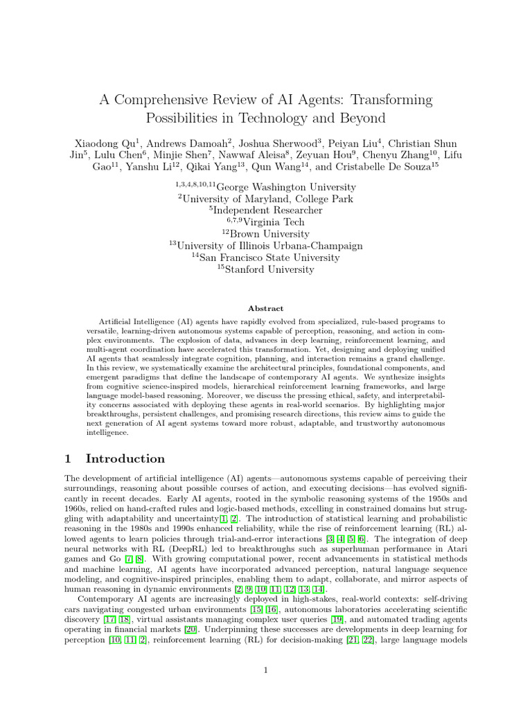 AI Agents: Architecture and Challenges | PDF | Artificial Intelligence ...